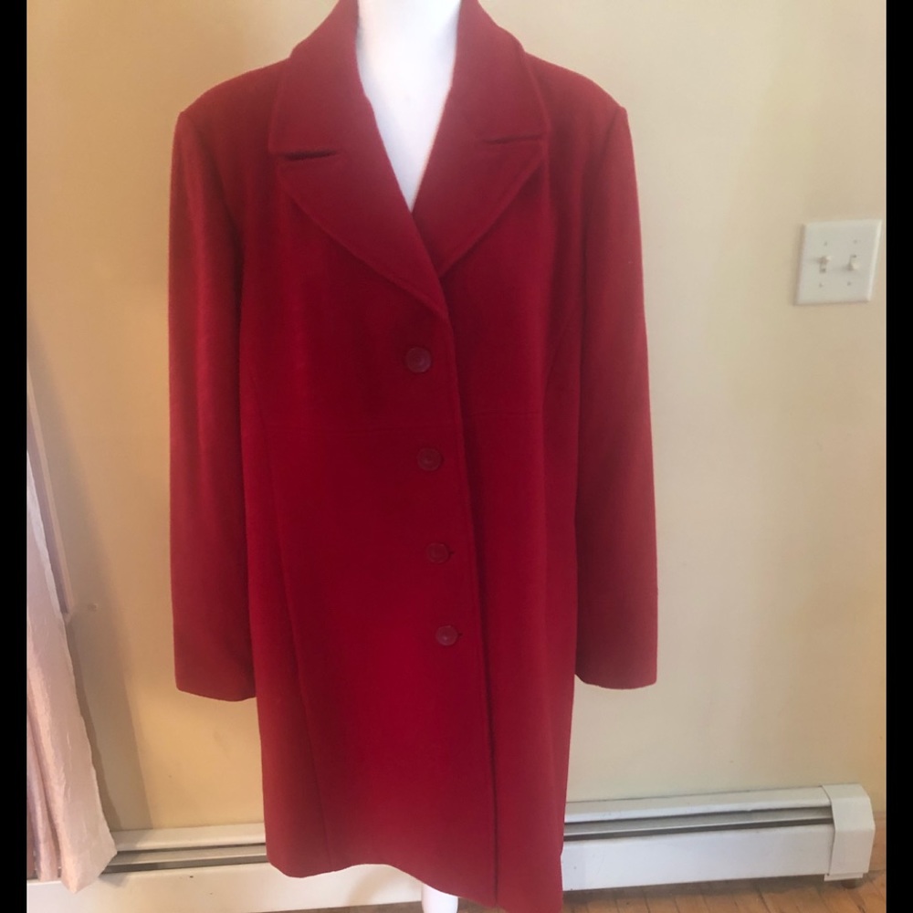 Larry Levine Women’s Red Walker Coat - Sz XL